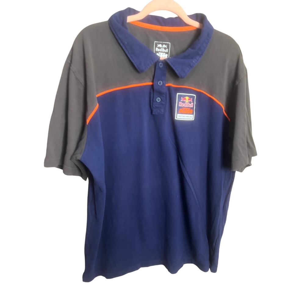 Red Bull Navy and Gray Polo Shirt